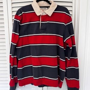 Abercrombie & Fitch Y2K Rugby Polo Cream Shirt